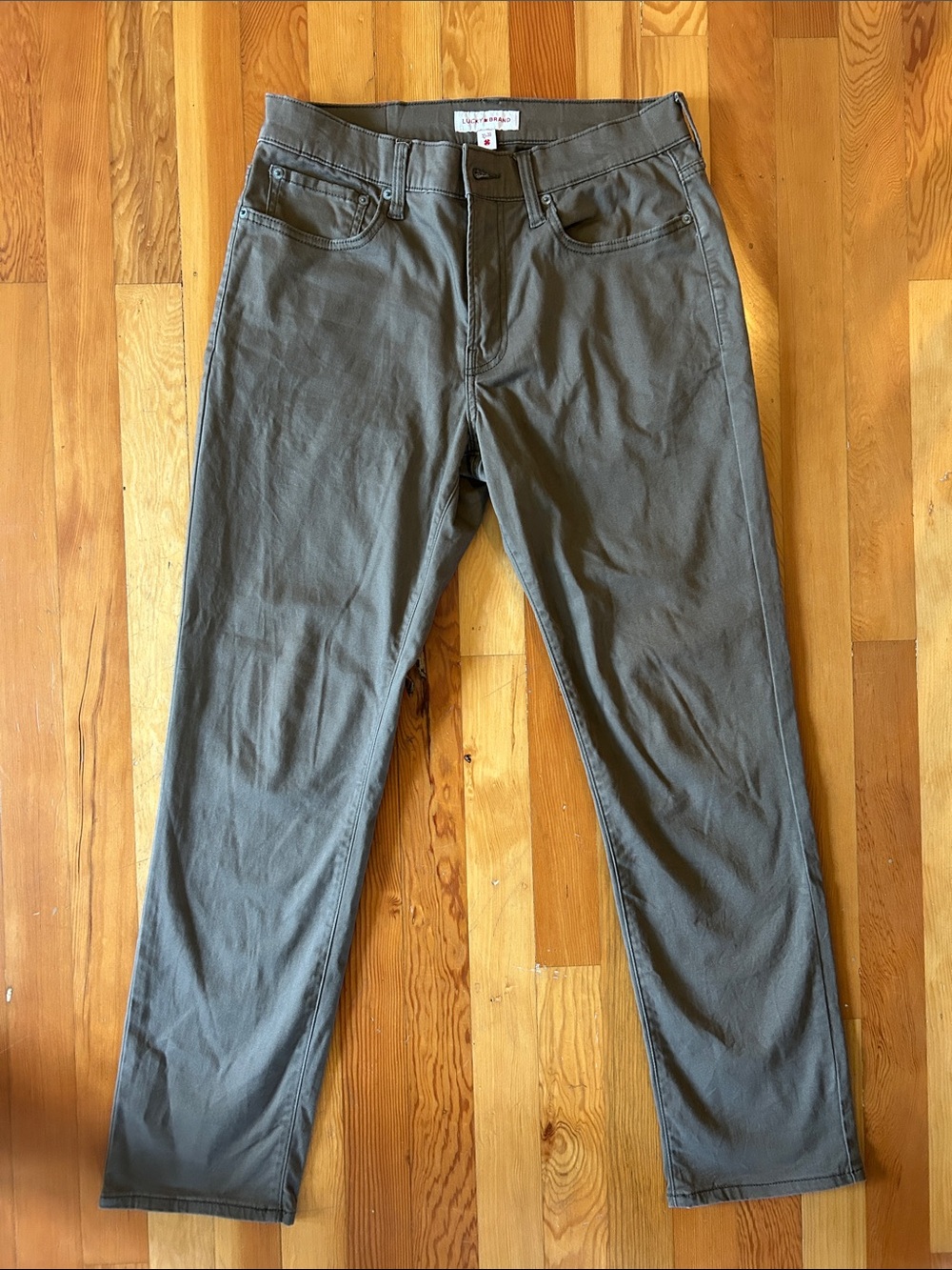 Kids Slim Straight Fit Gray-Brown Pants